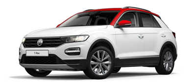 Volkswagen T-Roc Pure White / Red Roof